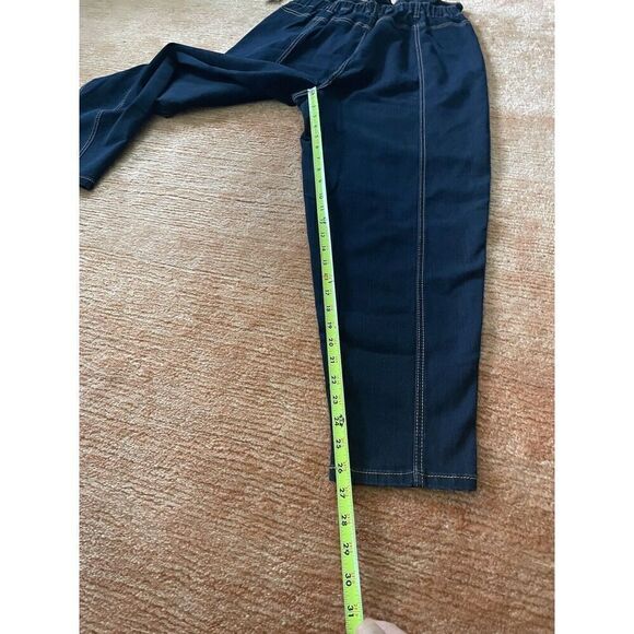 "Vintage America "Jeans Pants Denim Paperbag Waist 80s Retro Size 12 Dark Blue - Picture 3 of 10